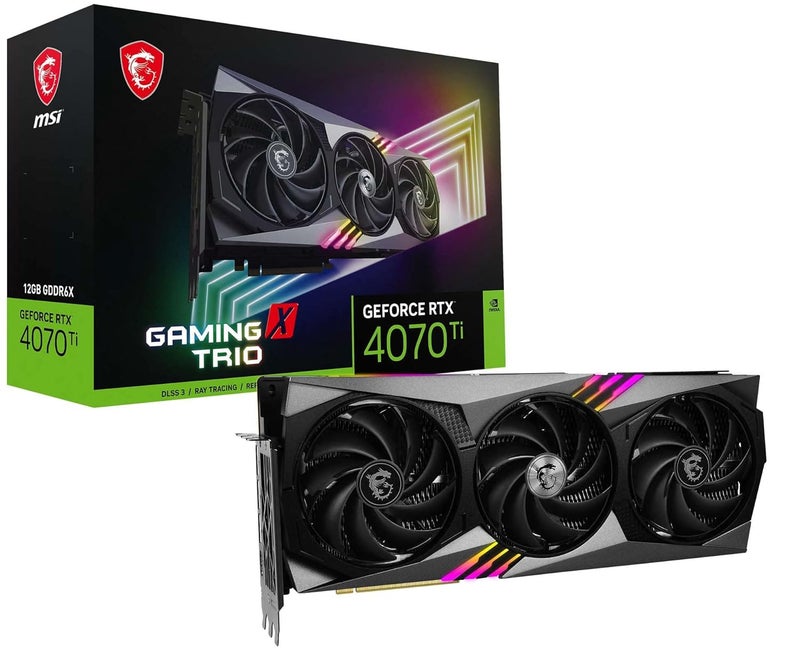 MSI Gaming GeForce RTX 4070 Ti 12GB GDRR6X 192-Bit Extreme Clock: 2760 MHz HDMI/DP Nvlink Tri-Frozr 3 Ada Lovelace Architecture Graphics Card (RTX 4070 Ti Gaming X Trio 12G) - Image 1